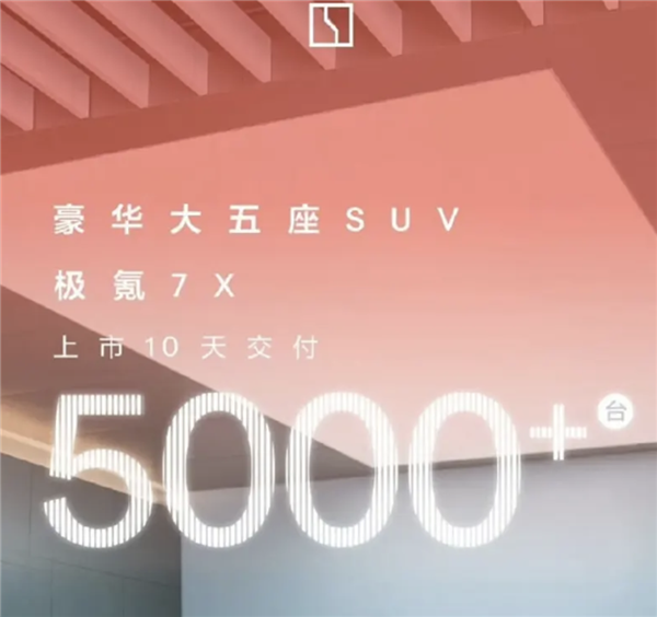 定位豪华大五座SUV！极氪7X上市10天交付超5000台 第1张