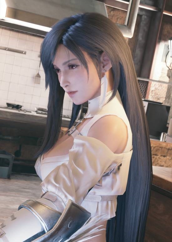 《FF7》蒂法绝色饭制美图：白发、胶衣、泳装任君赏 第9张