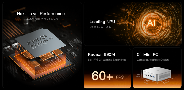 铭凡正式发布AMD Zen5迷你机EliteMini AI370：首发有重大福利 第3张