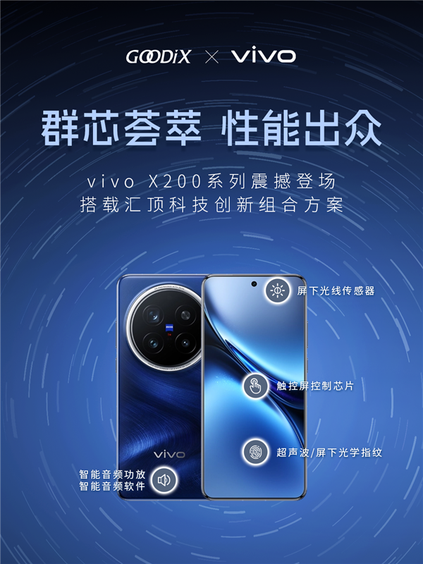 群芯荟萃 性能出众！ vivo X200系列配备汇顶创新组合方案 第1张