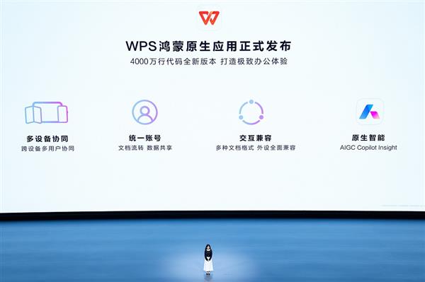  WPS鸿蒙原生版正式发布：一年铸就4000万代码奇迹 加大AI和协同办公创新 第1张