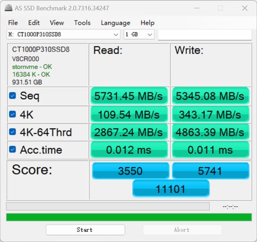 英睿达P310 SSD怎么样 PCIe 4.0 M.2 2280 SSD评测 第9张