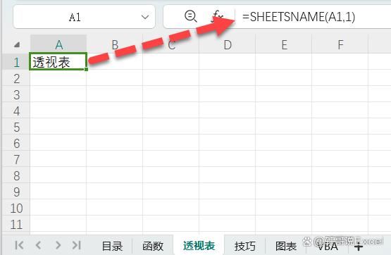 没有WPS会员不会VBA? 学会用SHEETSNAME函数就可以生成目录 第3张