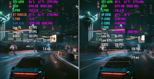 Core Ultra 9 285K VS Ryzen 7 7800X3D谁性能更强? cpu游戏性能测评 第5张