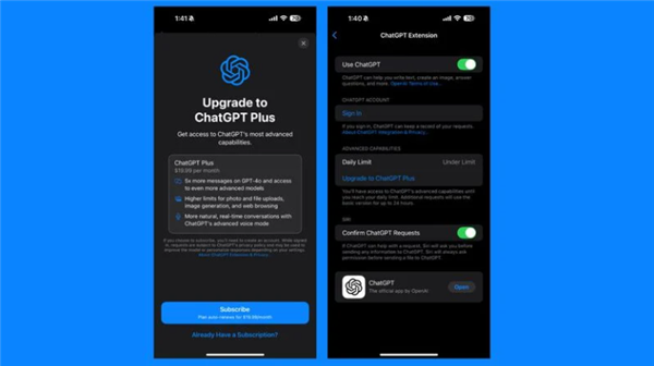 苹果发布iOS 18.2 Beta 2：Siri可付费升级ChatGPT Plus 第2张