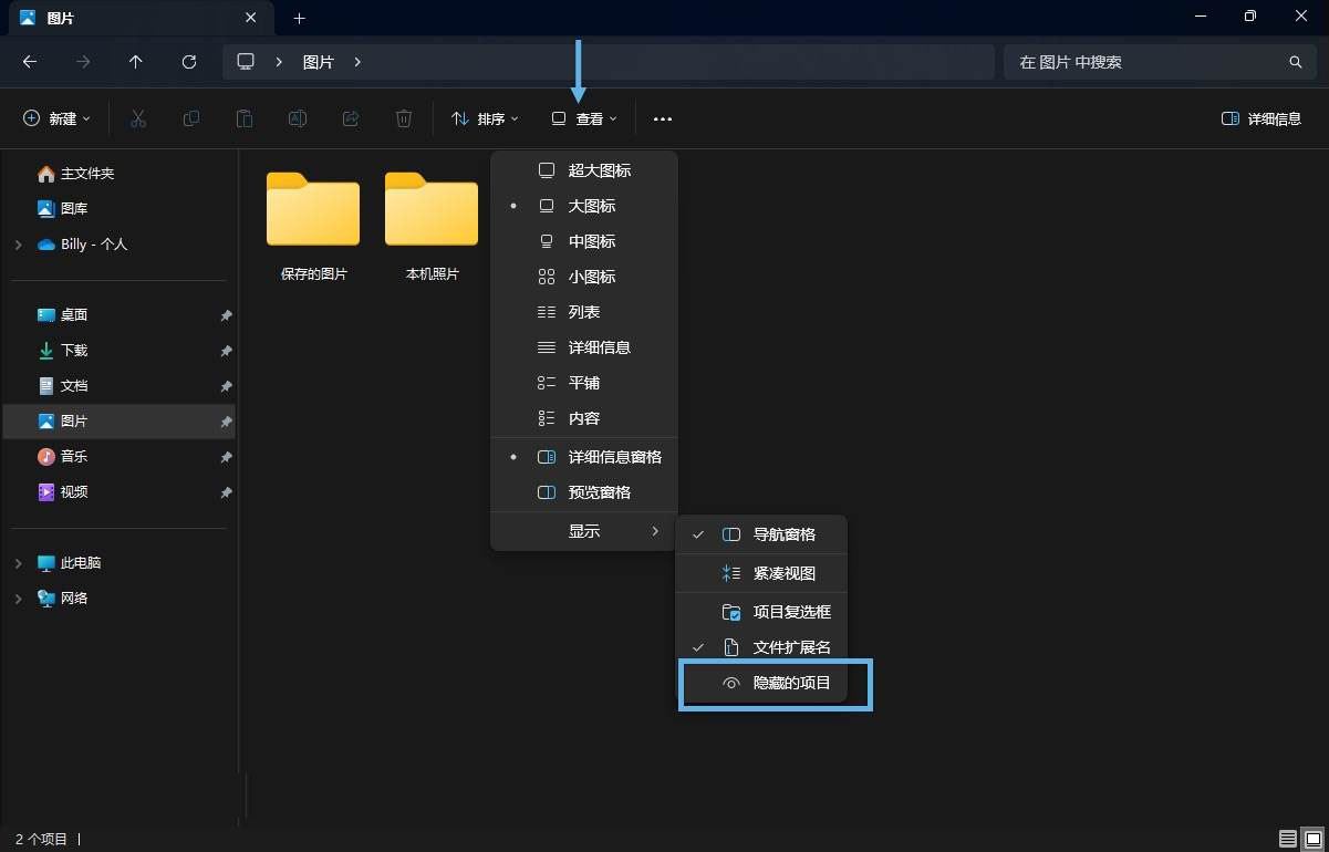 Win10/11怎么显示隐藏文件? 把电脑隐藏的文件显示出来的2种简单方法 第2张