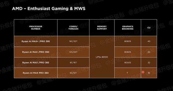 AMD 40单元最强核显有名字了！Radeon 8060S/8050S大战移动版RTX 4070? 第2张