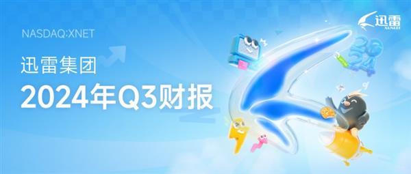  迅雷发布2024年第三季度财报：总营收8,010万美元 净利润440万美元