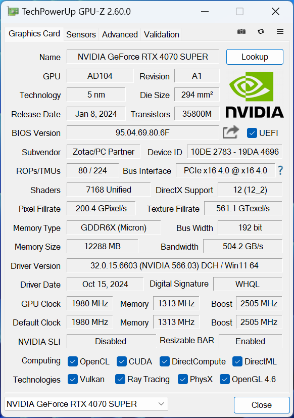 毒液粉梦中情卡 索泰GeForce RTX 4070 SUPER-12GB毒液实测 第7张