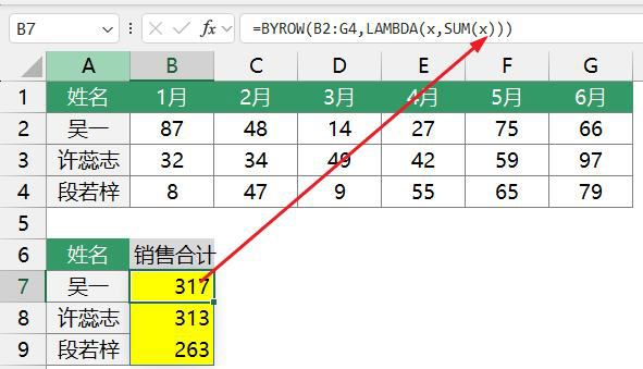 轻松实现行级数据计算! Excel2024新函数BYROW详解 第9张