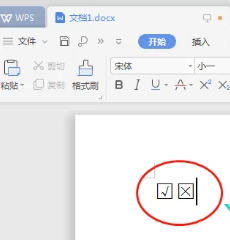 WPS如何在方框中打勾√和打叉×？ 第7张