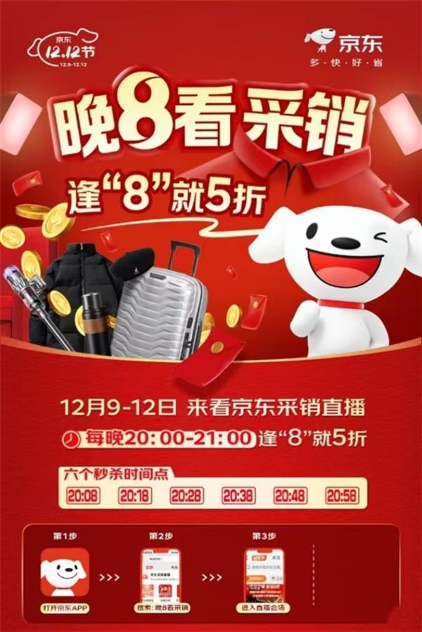 手表、手袋、日用品统统半价 京东12.12 “晚8看采销”限量等你抢！