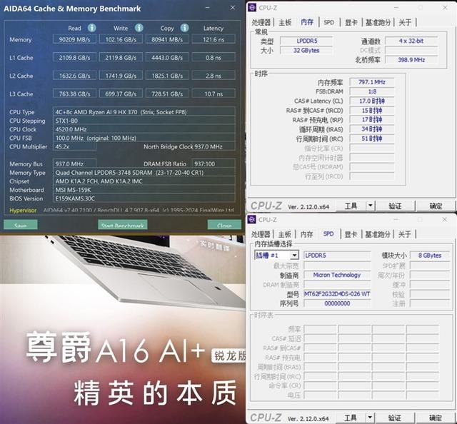 升级锐龙AI 9 HX370! 微星尊爵16 AI+ 锐龙版 2024笔记本评测 第76张