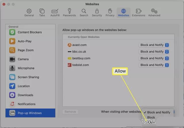 如何在Mac上设置允许弹窗? Mac浏览器允许使用弹出式窗口设置方法 第5张