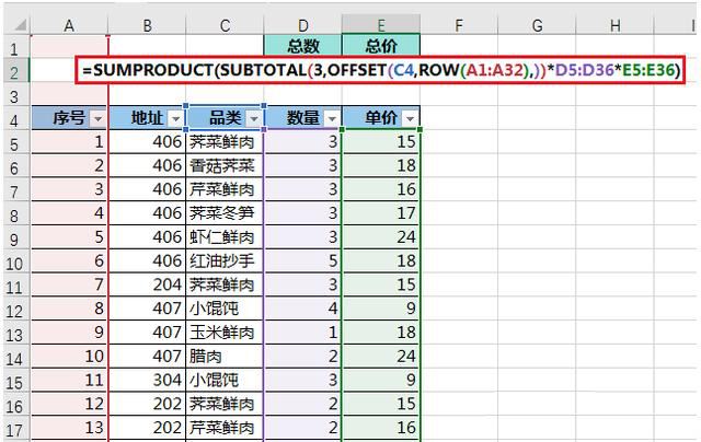 Excel筛选后怎么仅统计可见行? Excel表格数据计算只统计显示数据的技巧 第11张