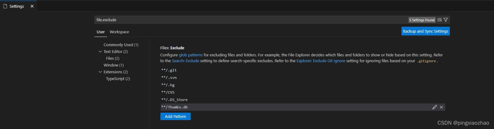 VScode全局搜索屏蔽/显示屏蔽指定文件类型及文件夹的方法 第6张