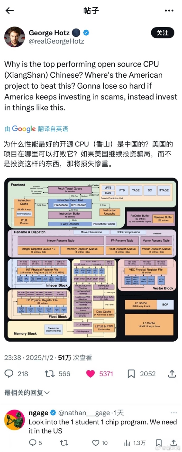 国产开源芯片香山被质疑是PPT造芯 包云岗：很多人低估开发高端CPU IP核难度 第2张