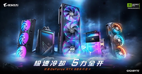 技嘉RTX 50系列显卡发布：体积缩小10%、散热效率提升10%！