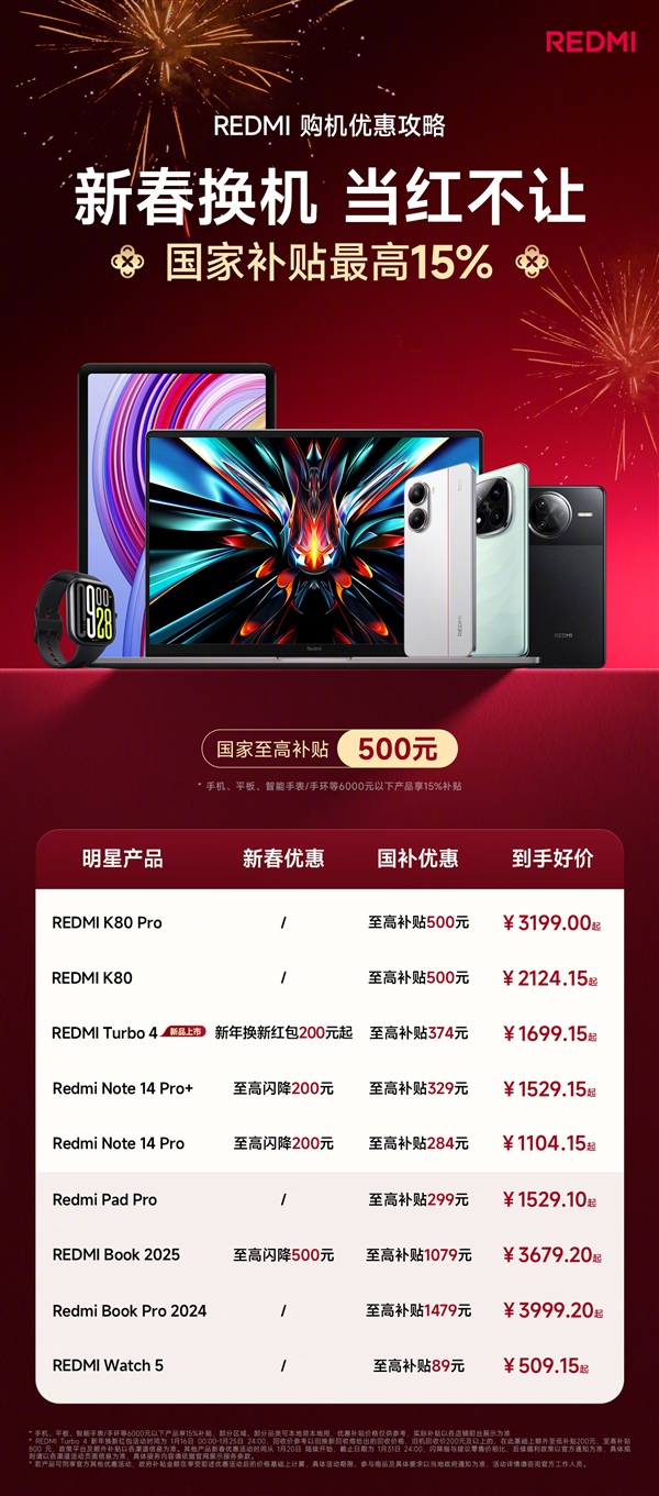 2025手机数码国补正式开启！REDMI全系参与：Turbo 4仅1699元起 第2张