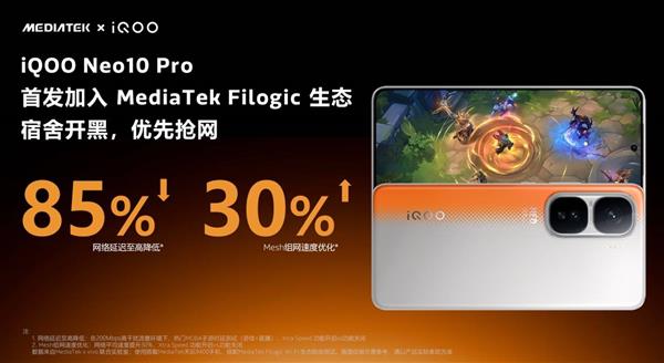 MediaTek Filogic生态赋能 iQOO Neo10 Pro实现全屋Wi-Fi高速低延迟网络体验