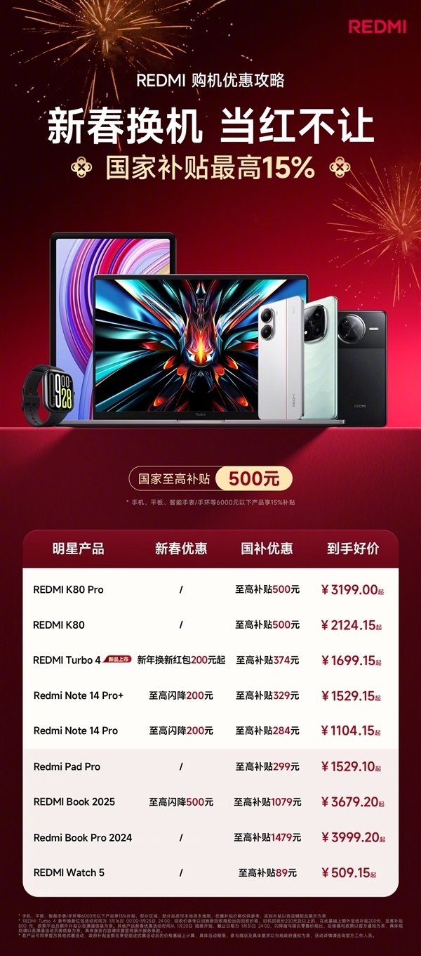 樊振东说国补买手机真香：REDMI Turbo 4仅1699元起 第4张