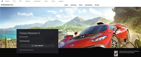 《极限竞速：地平线5》登陆PS5