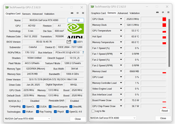 GPU-Z升级正式支持RTX 50：最烫的热点温度消失了 第3张