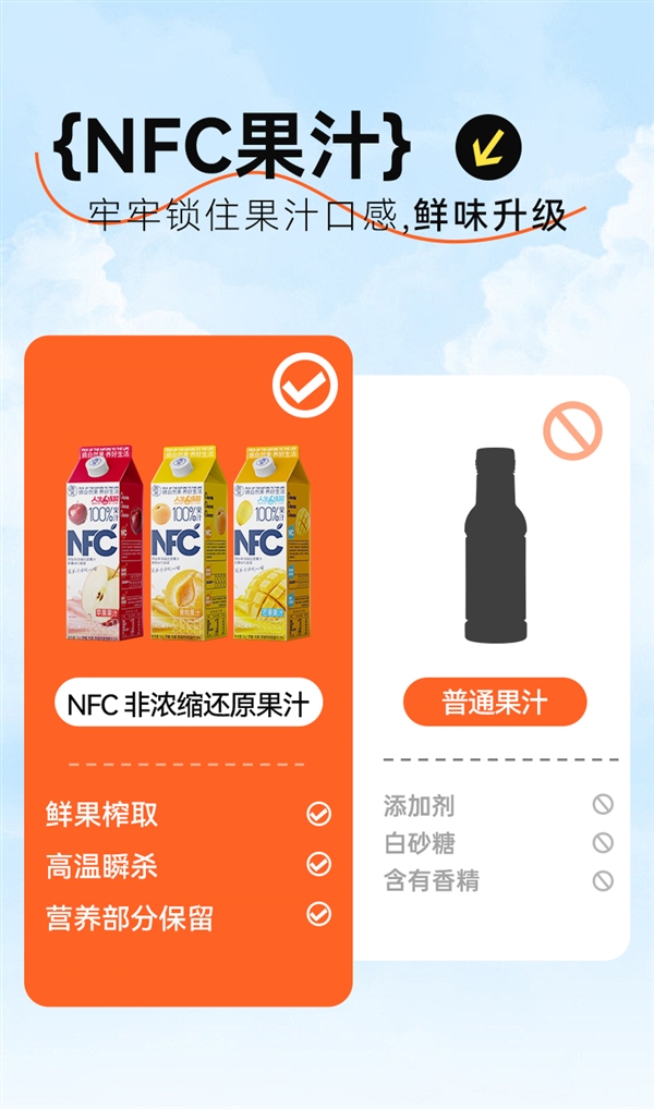 不加一滴水！摘养100%NFC苹果汁：1kg半价9.9元 第3张